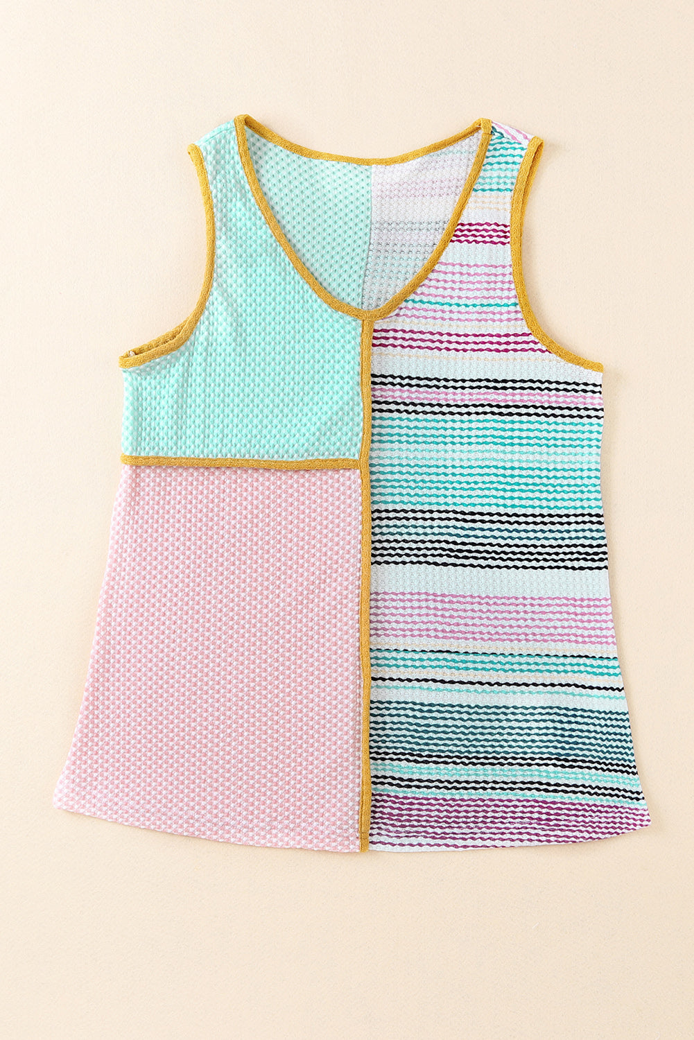 Multicolor Color Exposed Seam Tank Top
