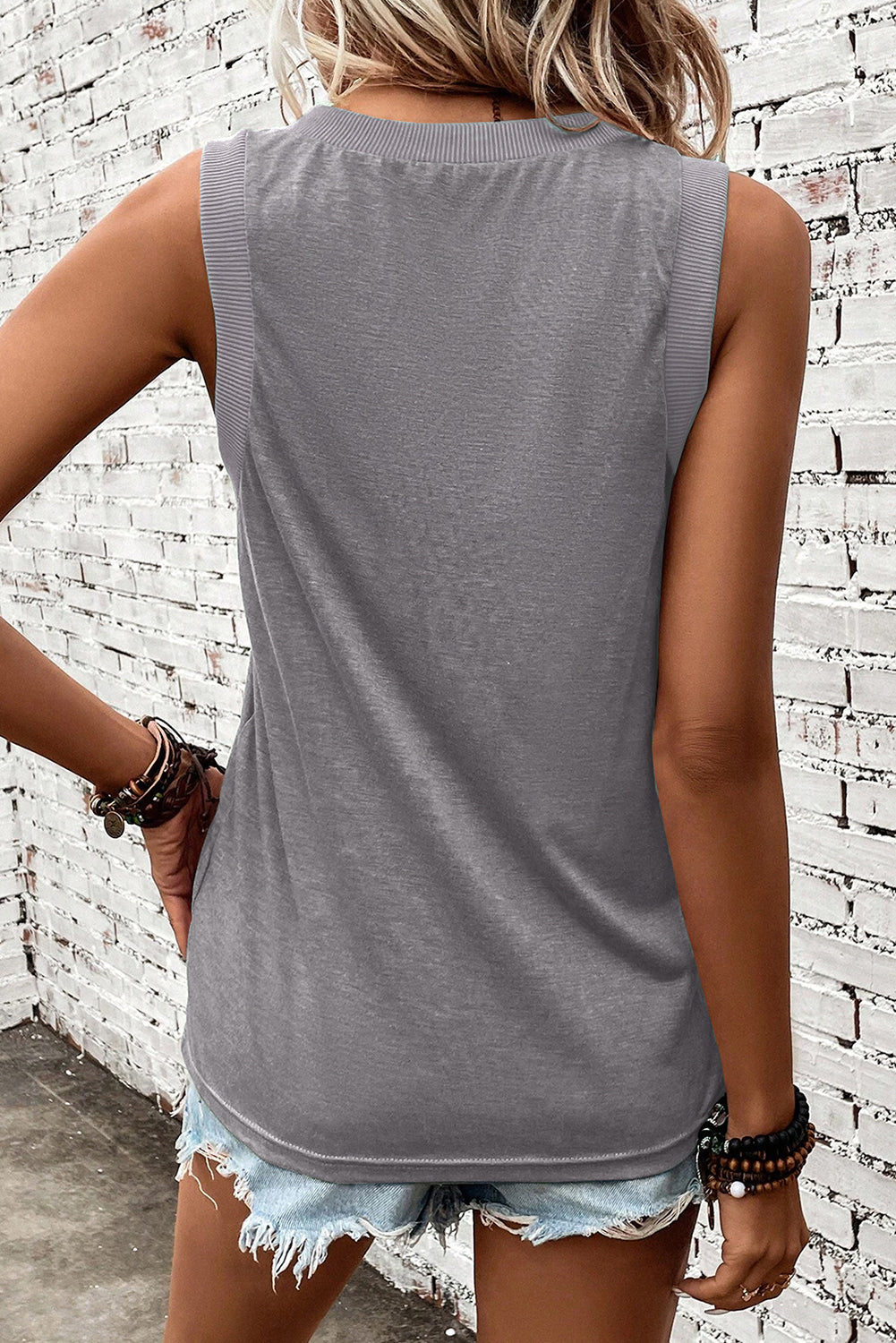V-Neck Loose Fit Tank Top