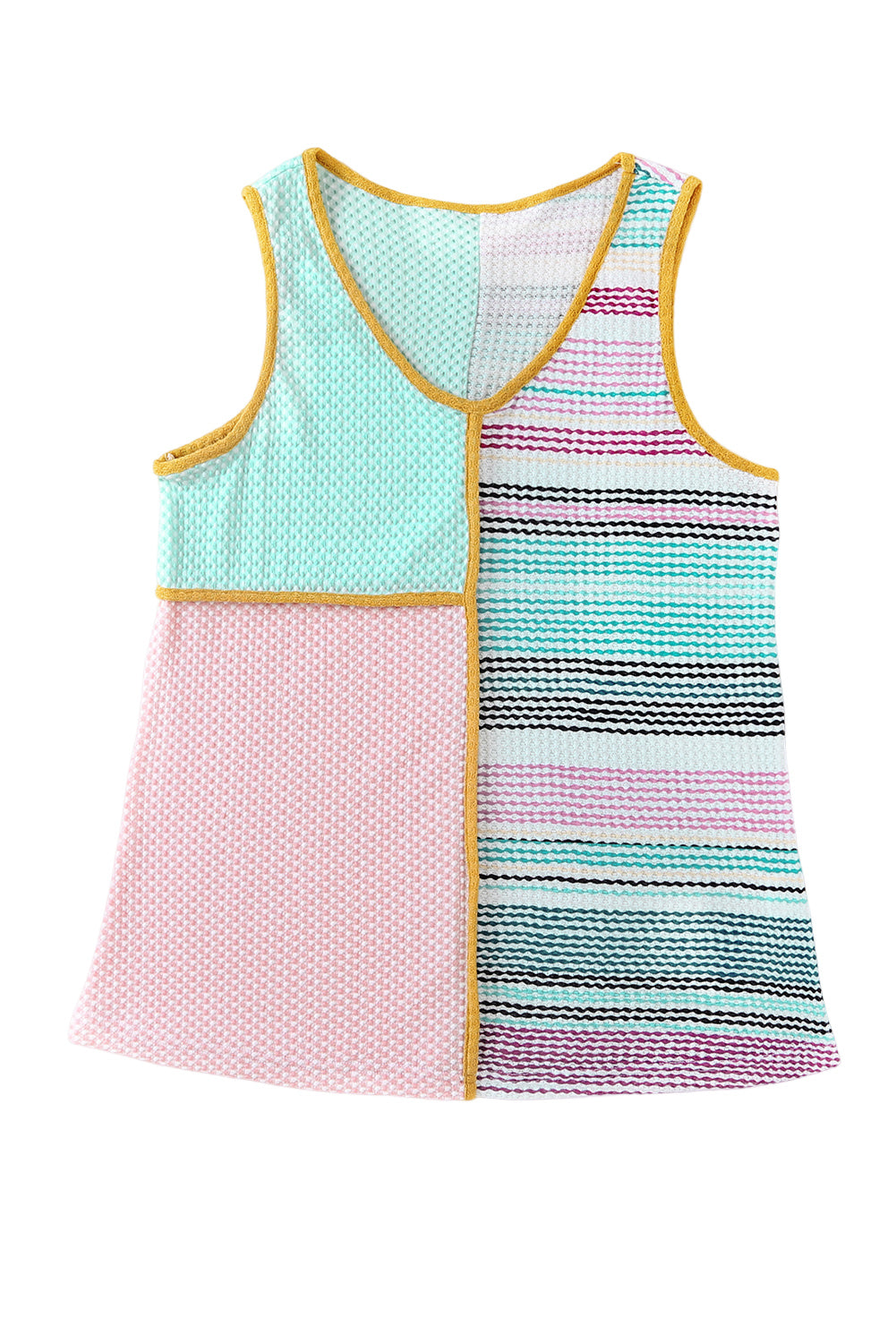 Multicolor Color Exposed Seam Tank Top