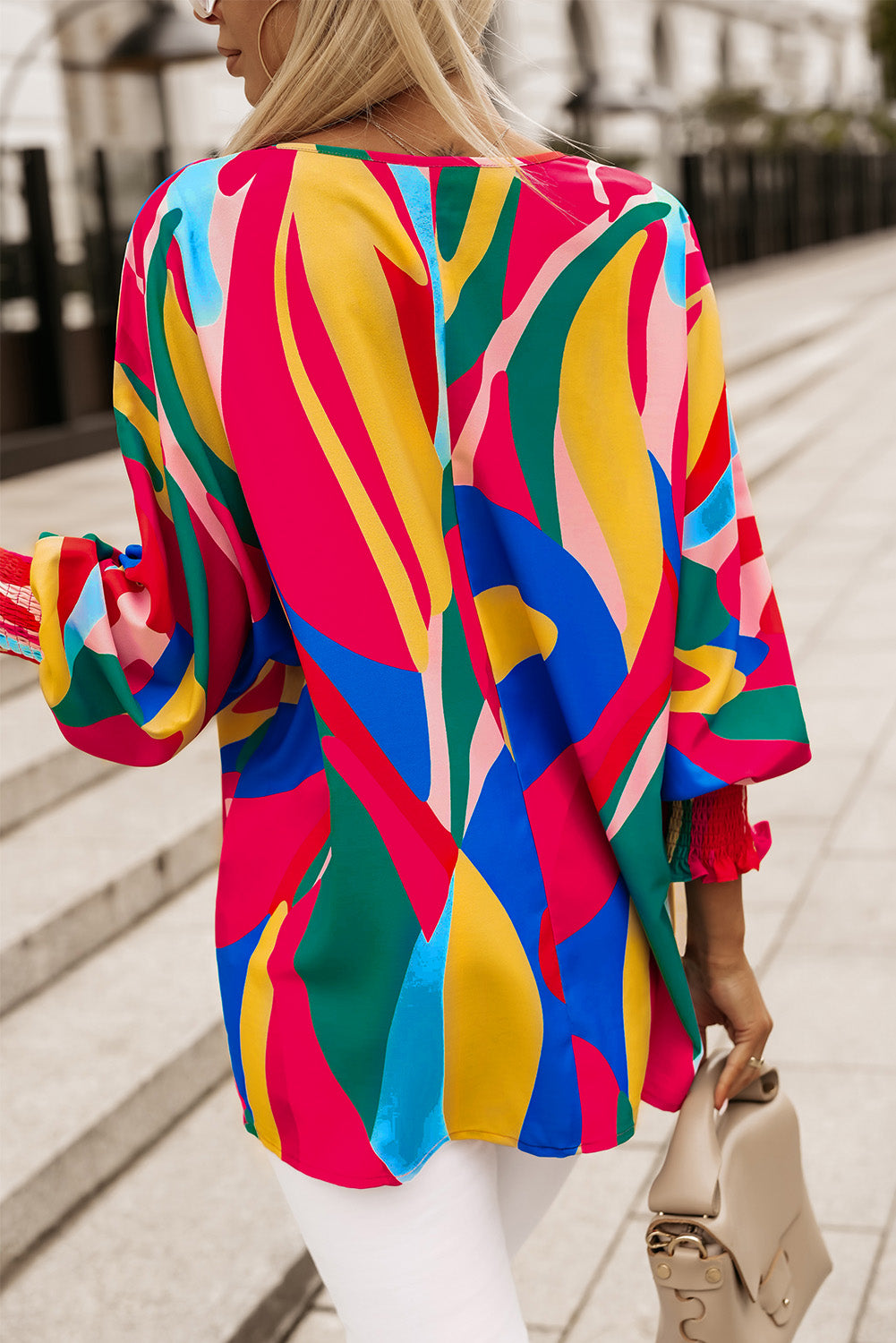 Smocked Wrist Shift Top