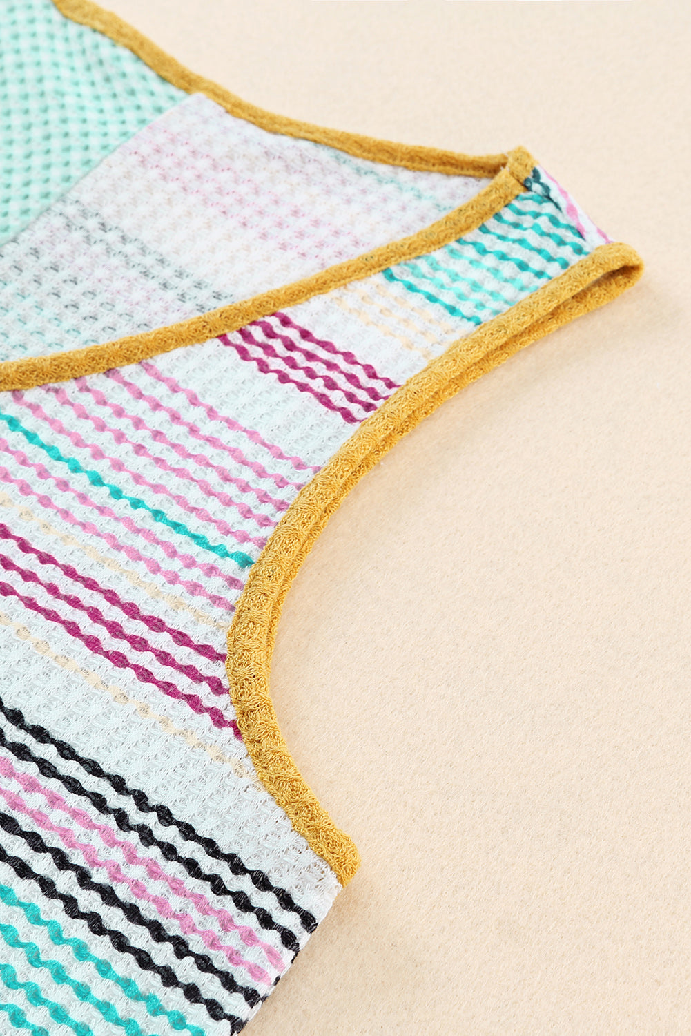 Multicolor Color Exposed Seam Tank Top