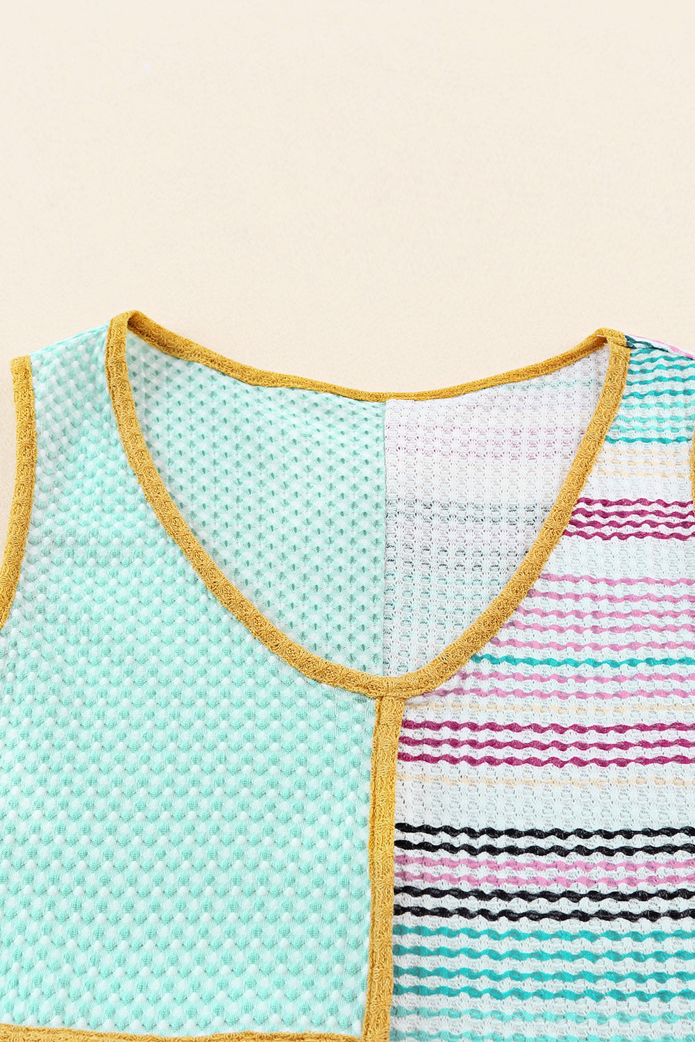 Multicolor Color Exposed Seam Tank Top