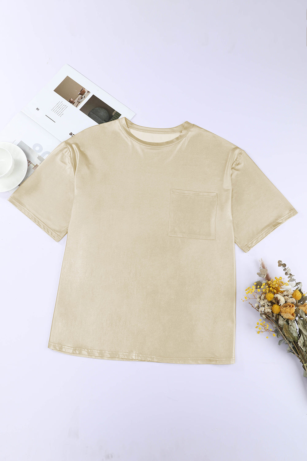 Green Chest Pocket Loose Fit T Shirt