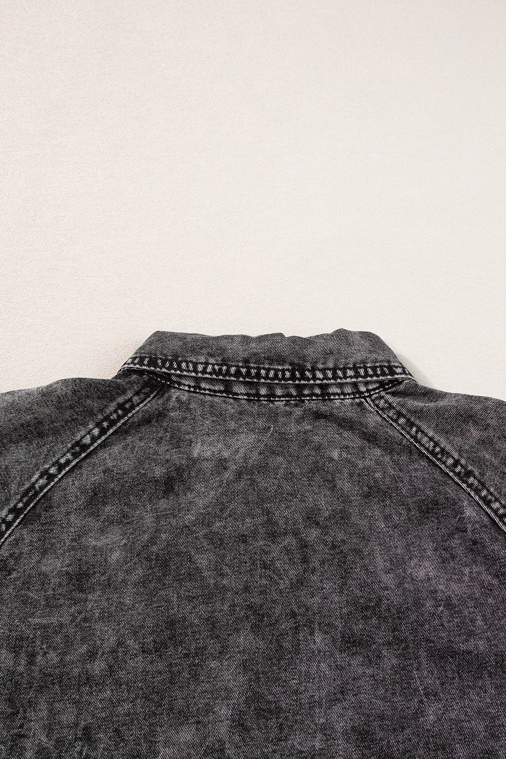 Ruffled Short Sleeve Buttoned Denim Dress