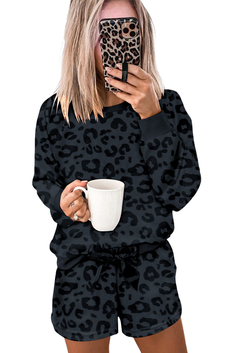 Leopard Animal Print Frill Tiered Swing Dress