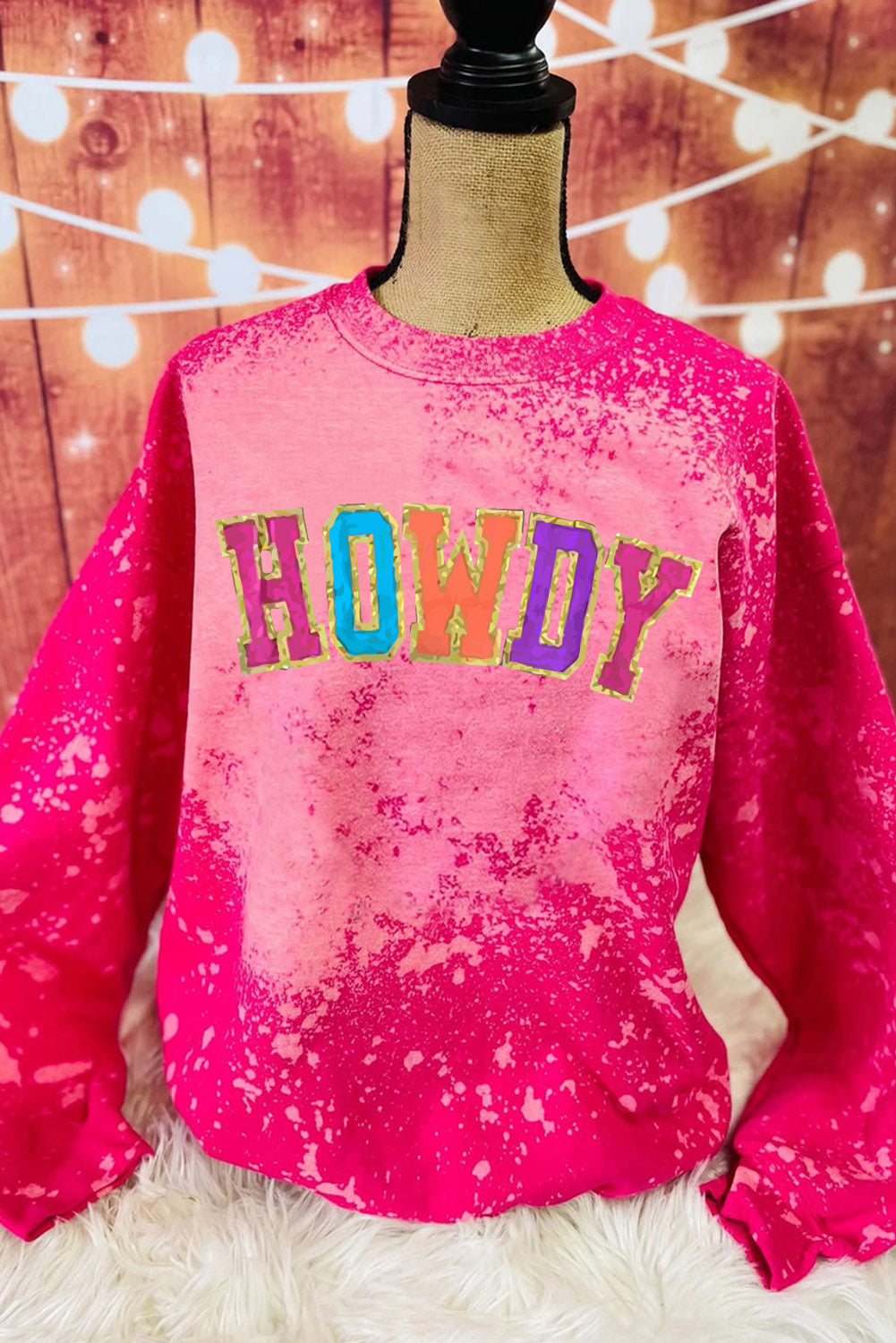 Glitter HOWDY Graphic Tie Dye Sweatshirt