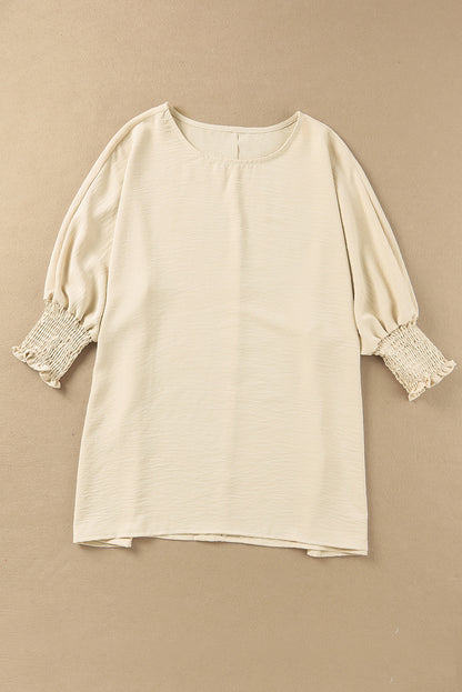 Smocked Wrist Shift Top