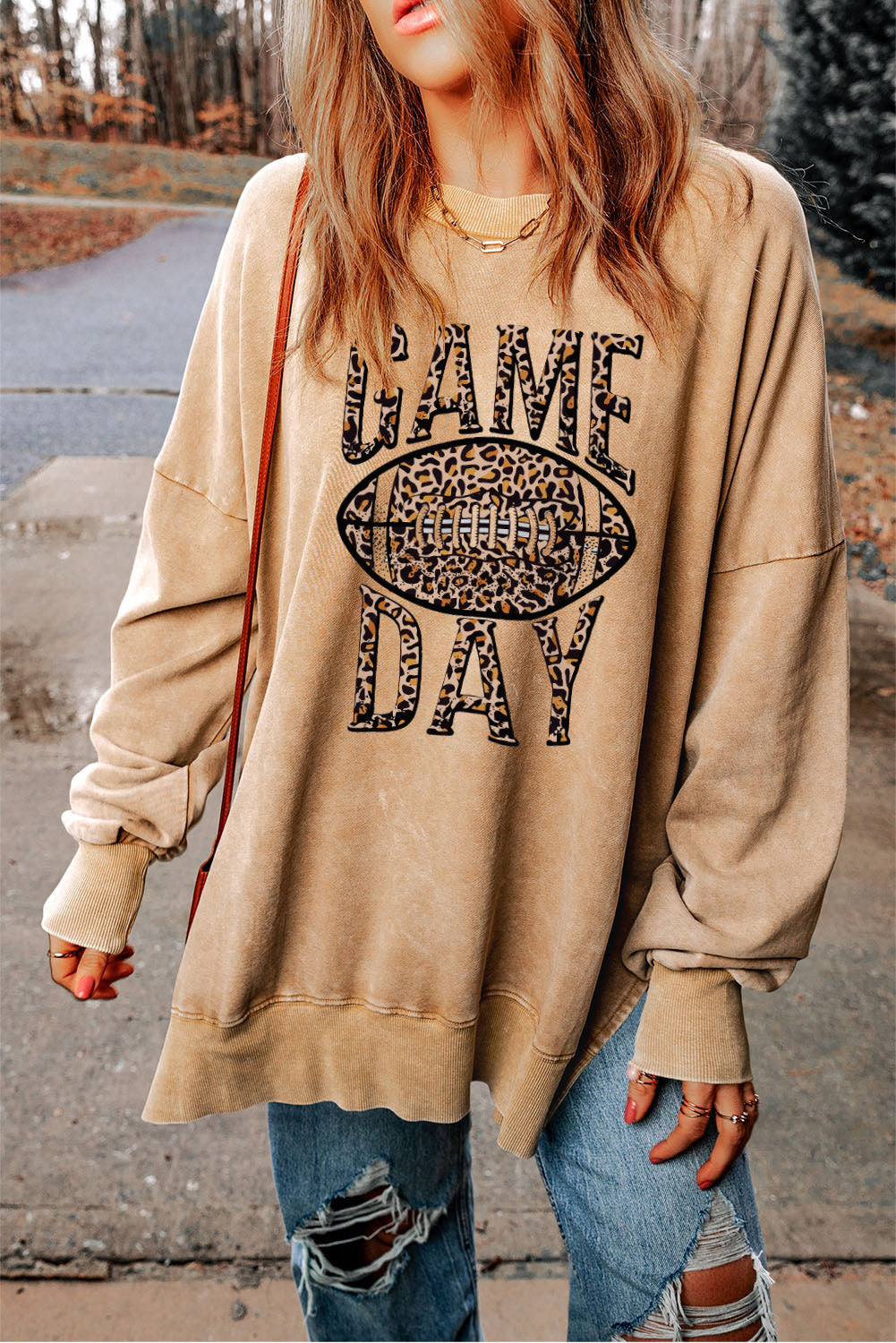 Loose GAME DAY Graphic Sweatshirt