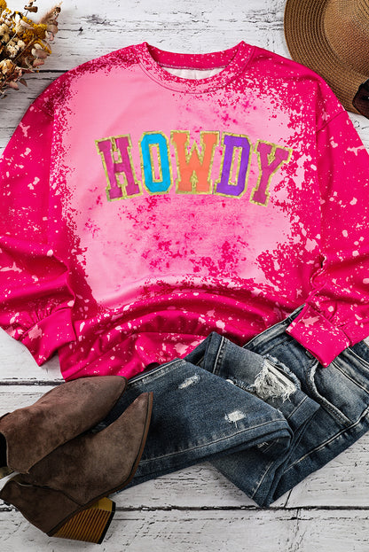 Glitter HOWDY Graphic Tie Dye Sweatshirt