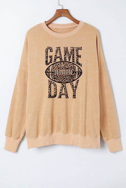 Loose GAME DAY Graphic Sweatshirt