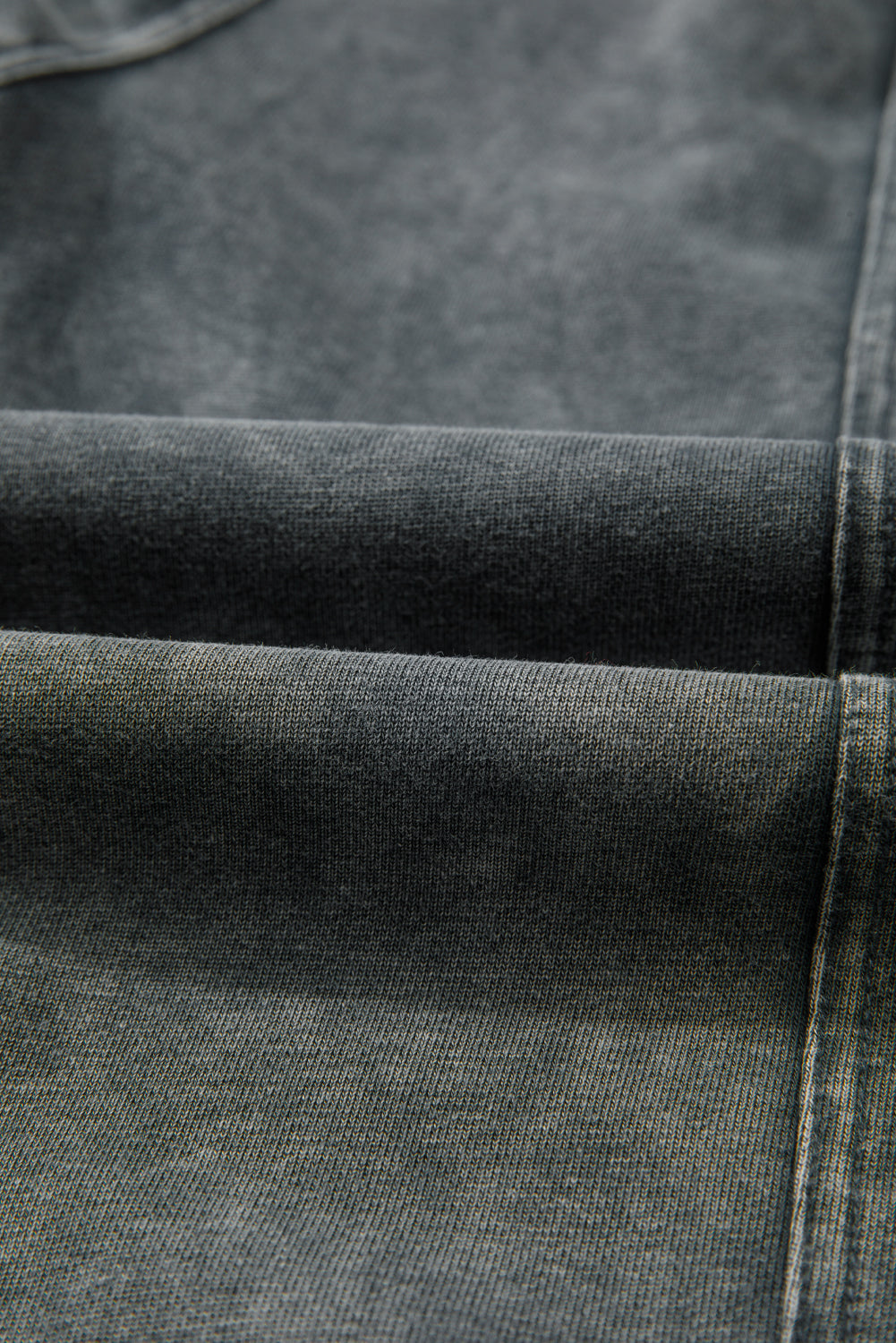 Medium Grey Mineral Wash Jogger Style High Waist Pants