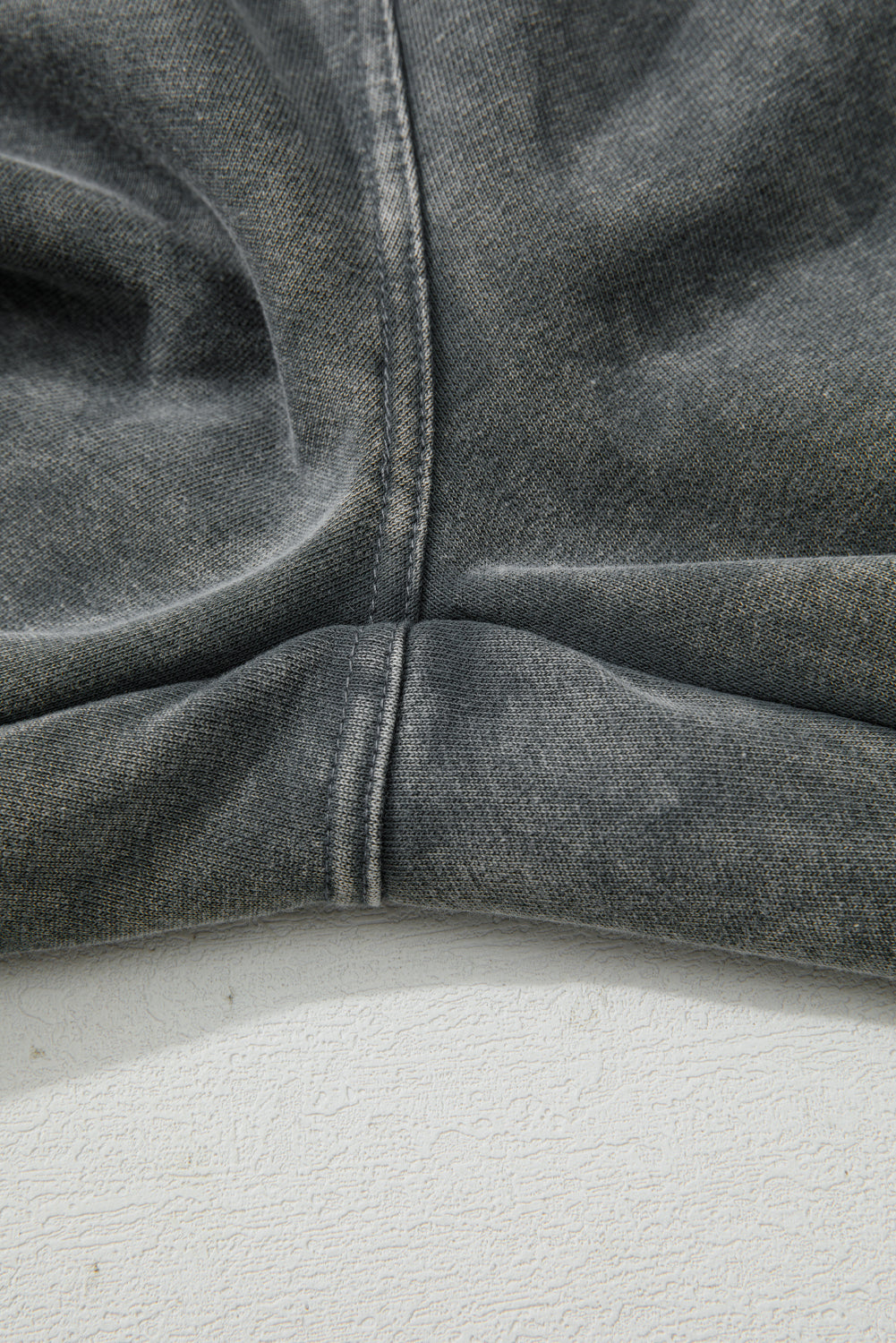 Medium Grey Mineral Wash Jogger Style High Waist Pants