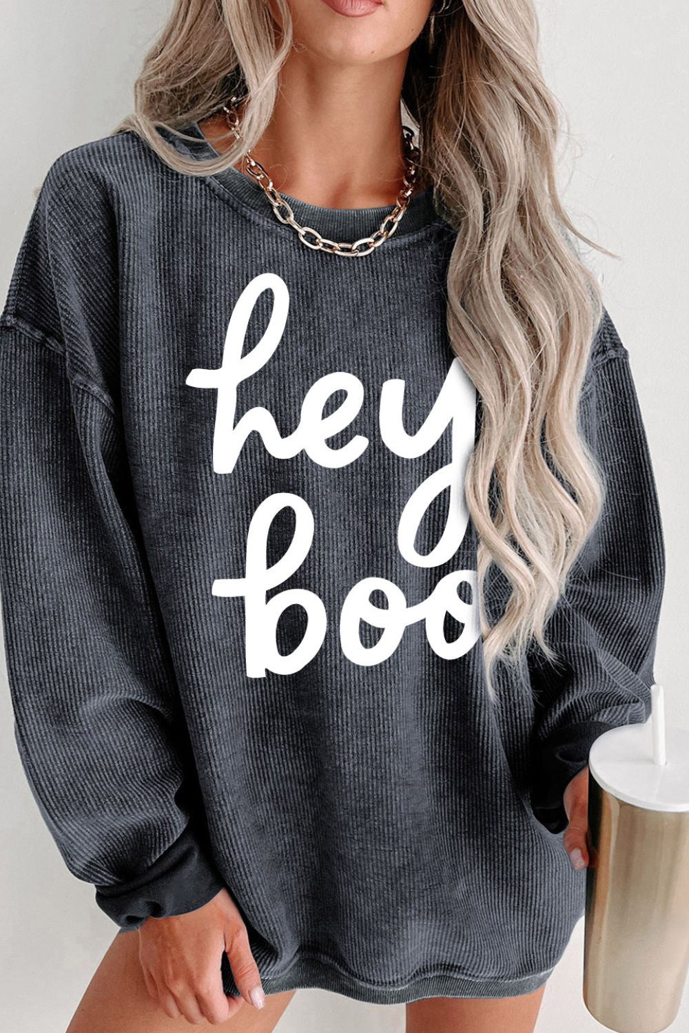 Dropped Shoulder Graphic Sweatshirt