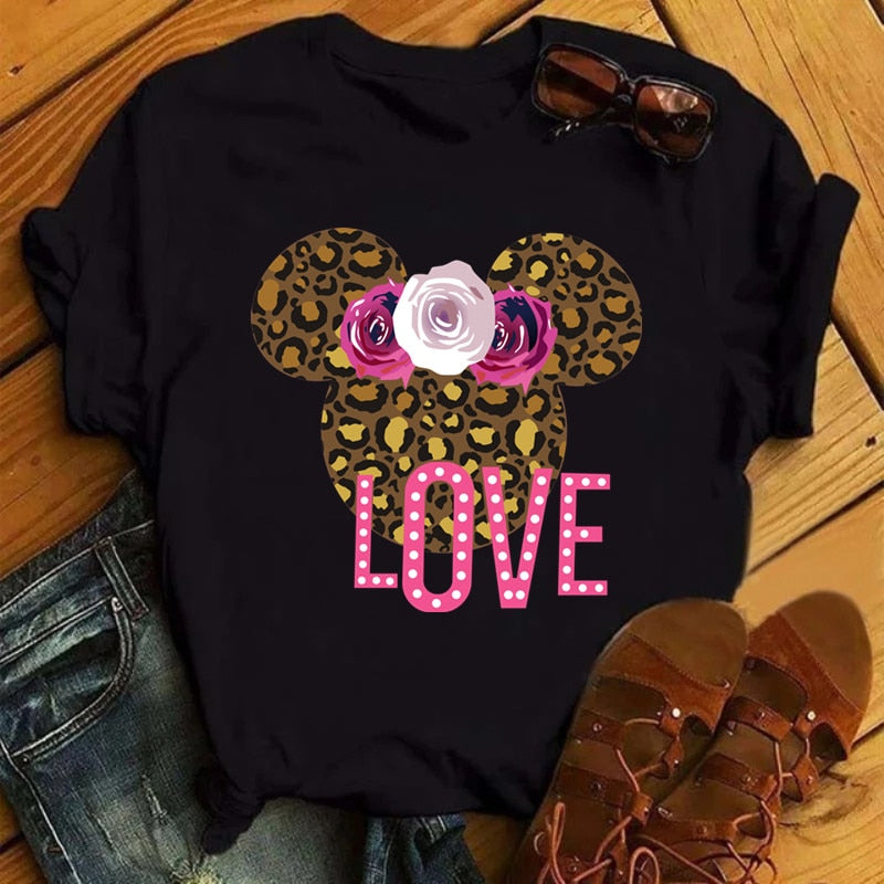 Minnie Mouse Leopard print Tee