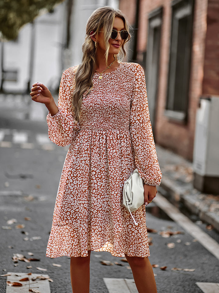 Long Sleeve Smocked Dress