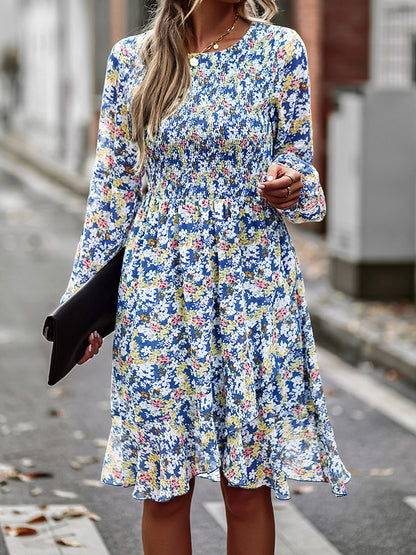 Long Sleeve Smocked Dress